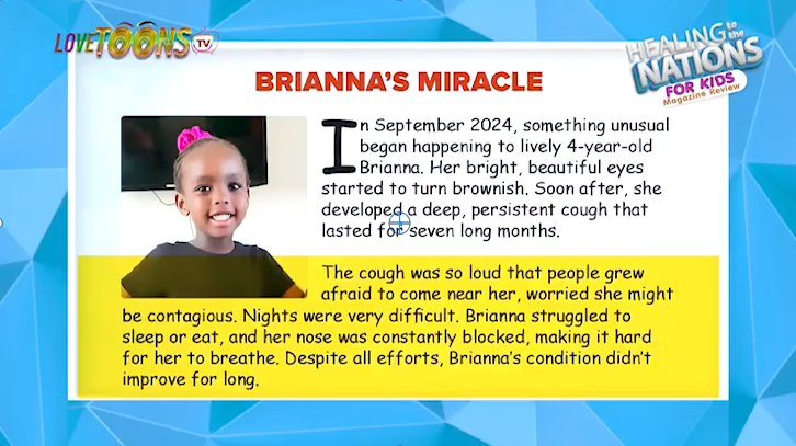 Branna&amp;#039;s miracle - Healing School Magazine Review | Lovetoons TV
